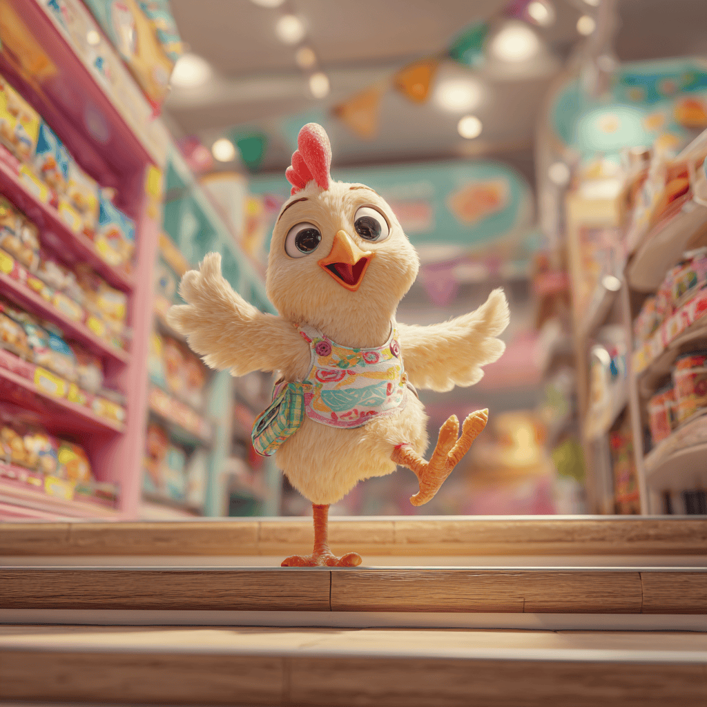 A soft, cuddly chicken toy